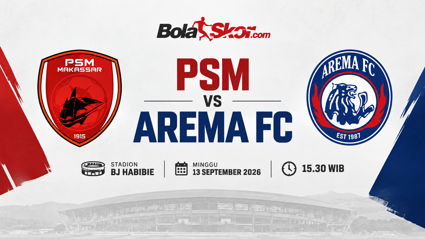 Cara Menonton Gratis dan Link Streaming PSM Makassar vs Arema FC di Super League 2026/2027, Minggu 13 September 2026