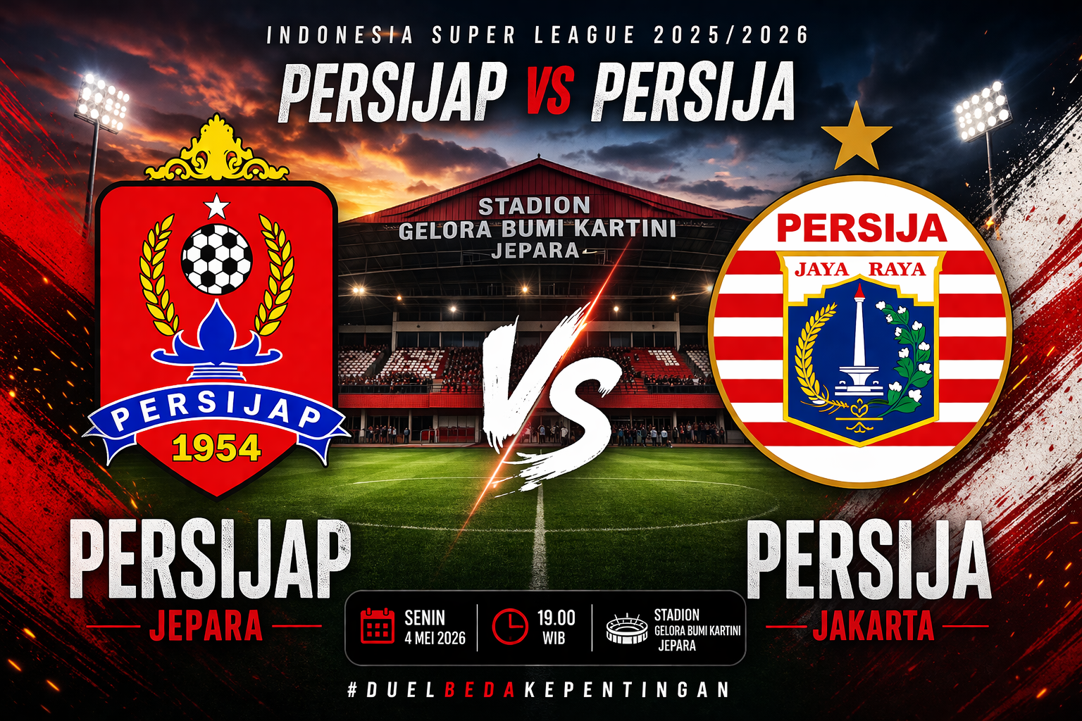 Prediksi dan Statistik Persijap vs Persija: Duel Beda Kepentingan