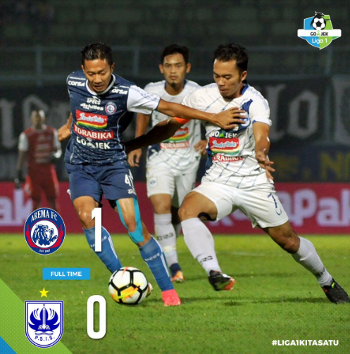 Arema FC 1-0 PSIS Semarang: Singo Edan Kirim Mahesa Jenar ke Dasar Klasemen