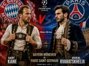 Pemain Kunci Bayern Munchen vs PSG: Adu Tajam Harry Kane dan Khvicha Kvaratskhelia