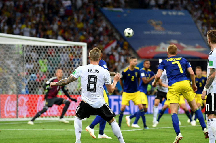 Gol Tendangan Bebas Toni Kroos, Satu-satunya Kenangan Manis Jerman di Piala Dunia 2018