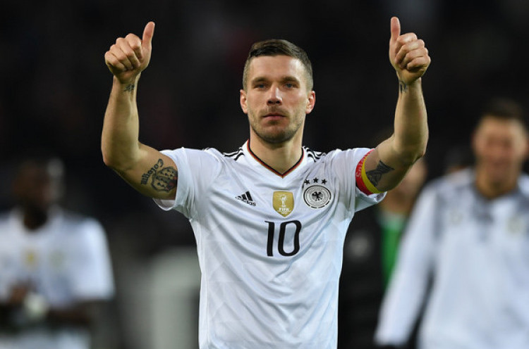 Jerman Kalahkan Inggris Lewat Gol Tunggal Podolski