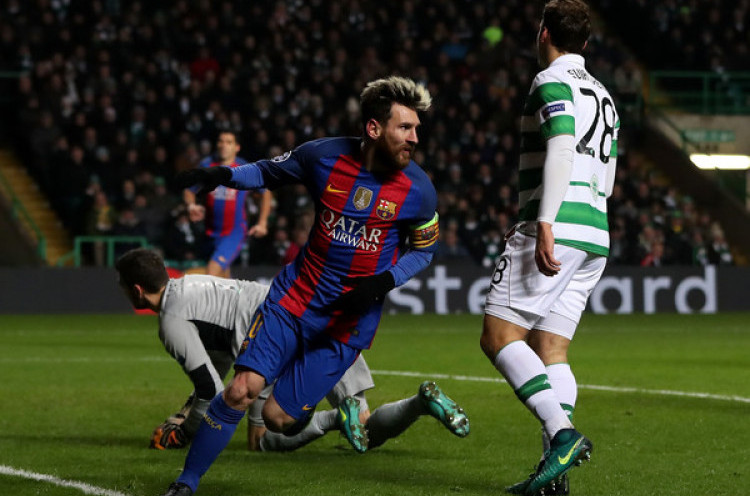 Hasil Liga Champions: Brace Messi Bawa Barcelona Atasi Celtic