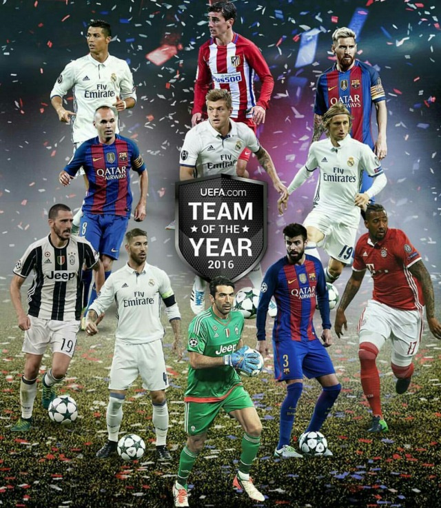  UEFA Resmi Rilis Daftar Team of The Year 2016