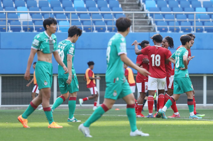 Timnas Indonesia U-23 Kalah Tipis 2-3 dari Daejeon Hana