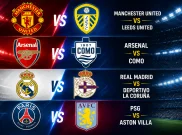 Jadwal Pertandingan Bola Hari Ini: Piala Super Eropa hingga Uji Coba Man United, Arsenal, dan Madrid