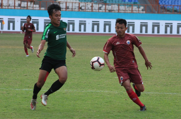Timnas Indonesia U-18 Berhasil Kalahkan Persija Jakarta U-20