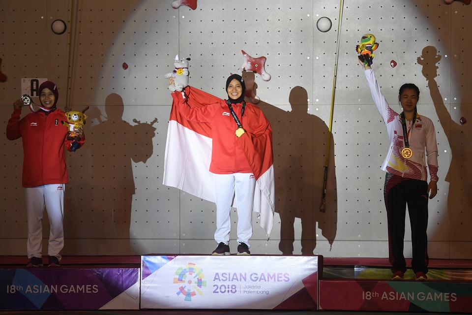 Rebut Medali Emas Asian Games 2018, Panjat Tebing Tatap Olimpiade 2020