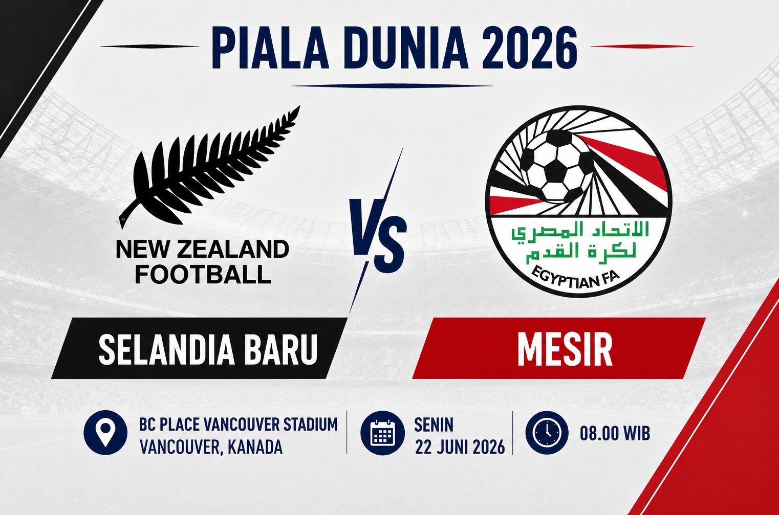 Prediksi dan Statistik Selandia Baru vs Mesir: Berburu Kemenangan Pertama di Piala Dunia