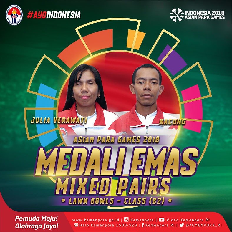 Lawn Bowl Kembali Persembahkan Medali Emas Asian Para Games 2018