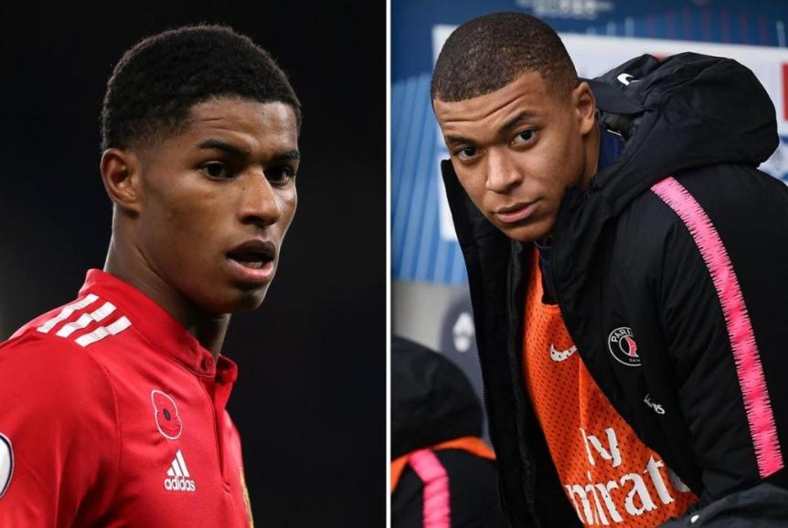 Marcus Rashford dan Kylian Mbappe