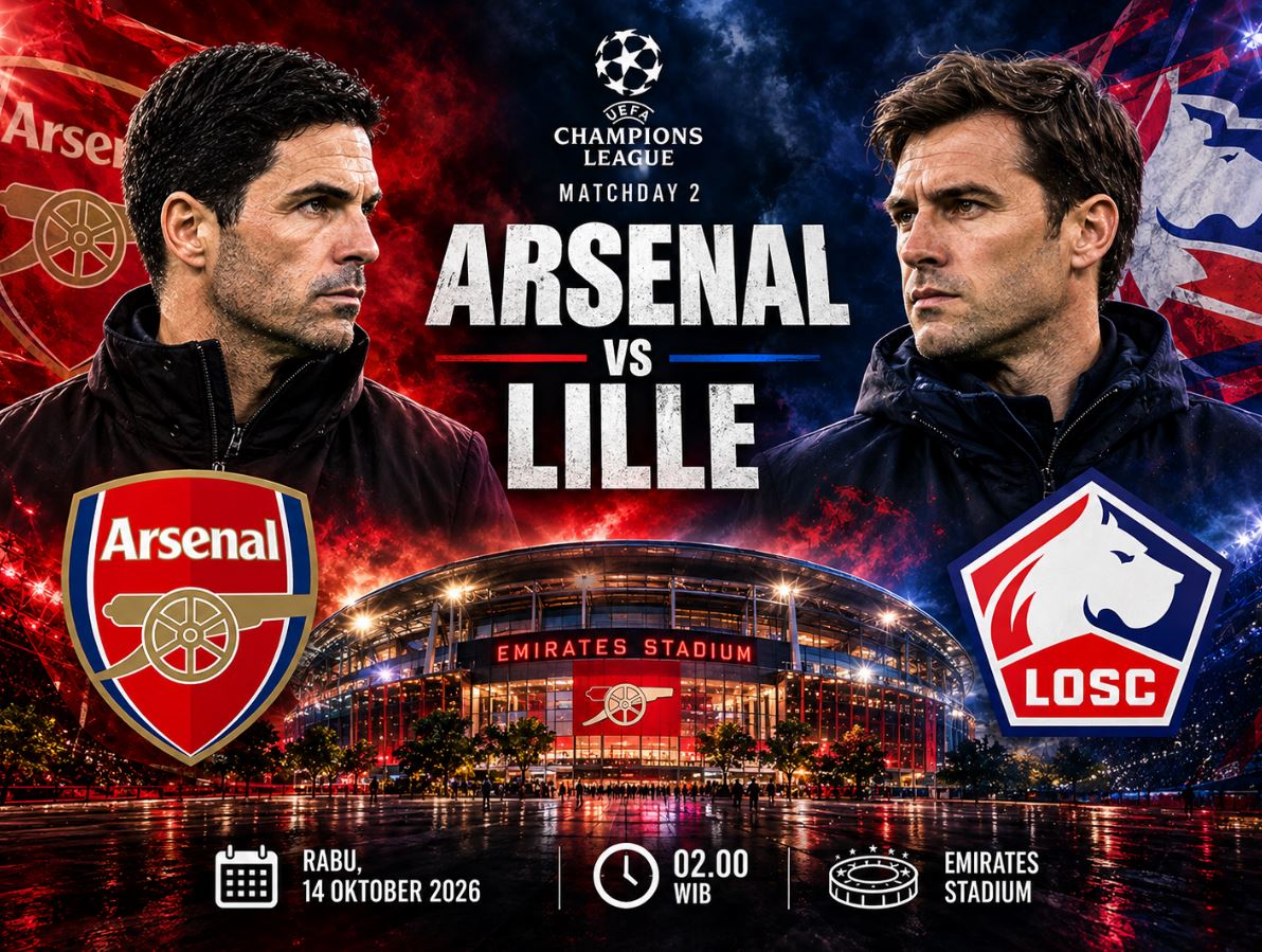 Prediksi Skor dan Link Live Streaming Arsenal vs Lille: Ujian Berat Calvin Verdonk dkk