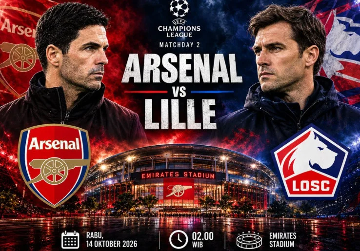 Prediksi Skor dan Link Live Streaming Arsenal vs Lille: Ujian Berat Calvin Verdonk dkk