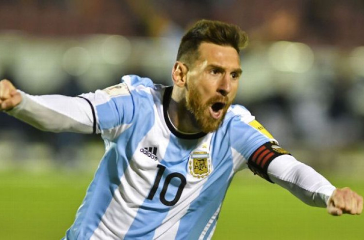 Messi Terbangkan Argentina ke Rusia 2018