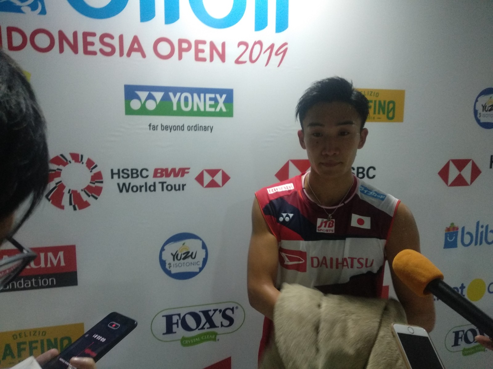 Kento Momota Sebut Dukungan di Indonesia Paling Meriah Sedunia