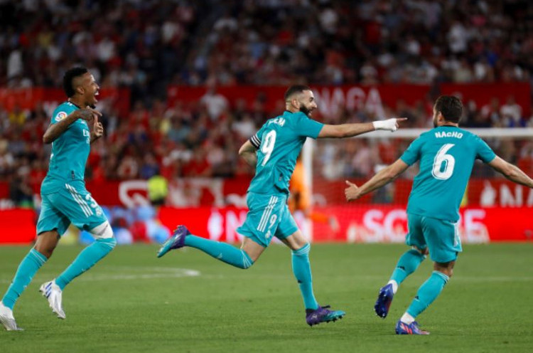 Sevilla 2-3 Real Madrid: Titel LaLiga Sudah di Depan Mata