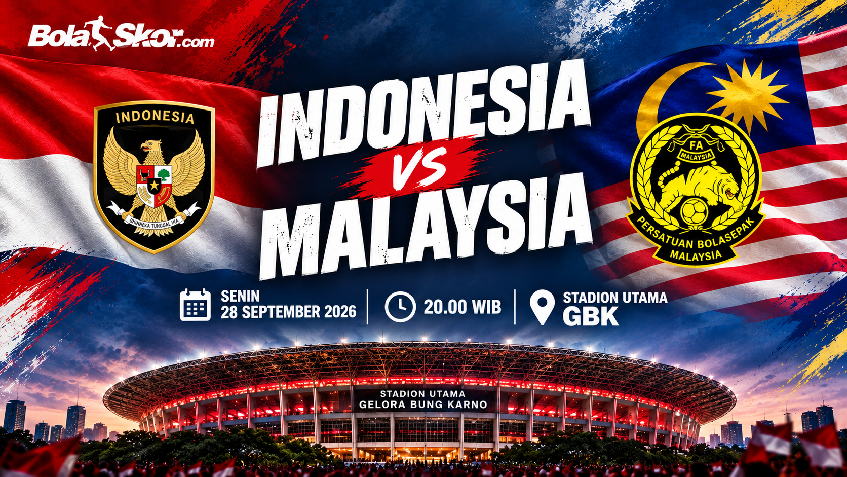 Prediksi Skor dan Link Streaming Timnas Indonesia vs Malaysia di FIFA ASEAN Cup 2026, Senin 28 September 2026