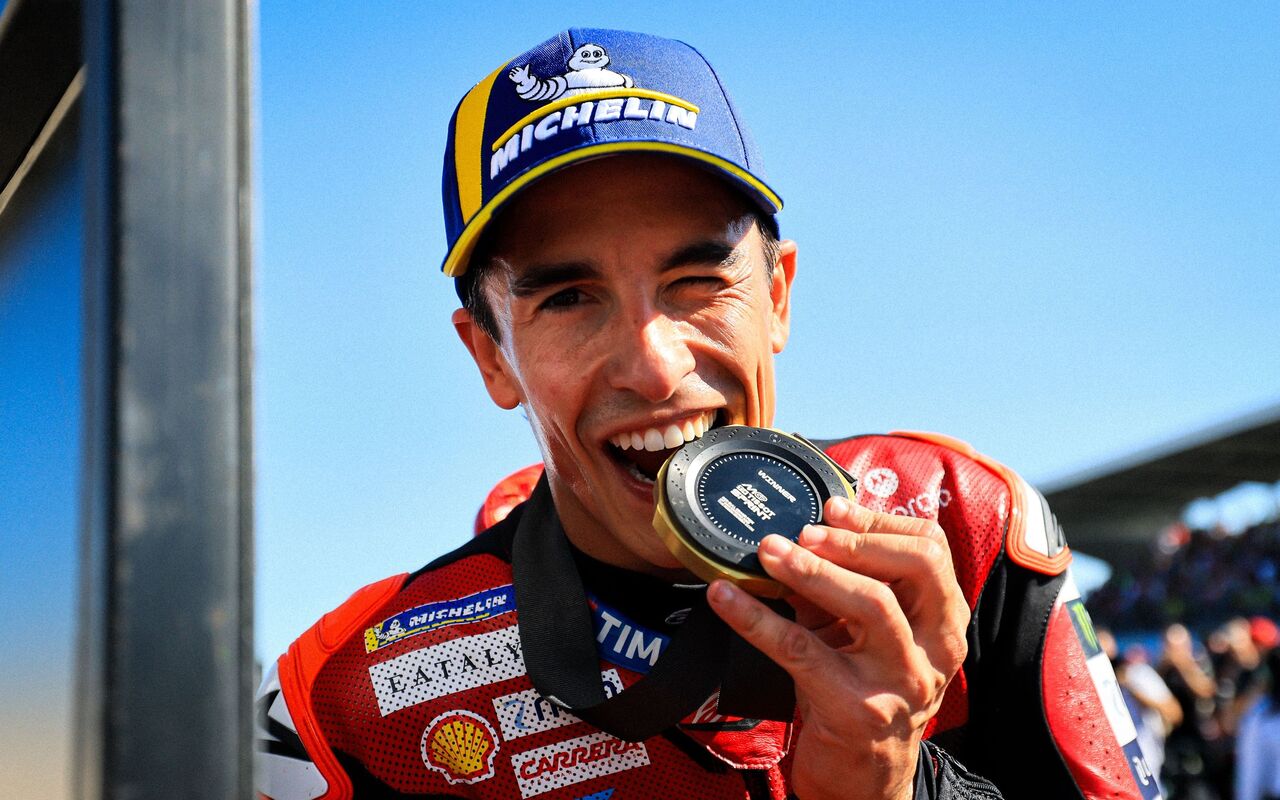 Marc Marquez usai memenangi Sprint Race MotoGP San Marino 2026. (MotoGP)