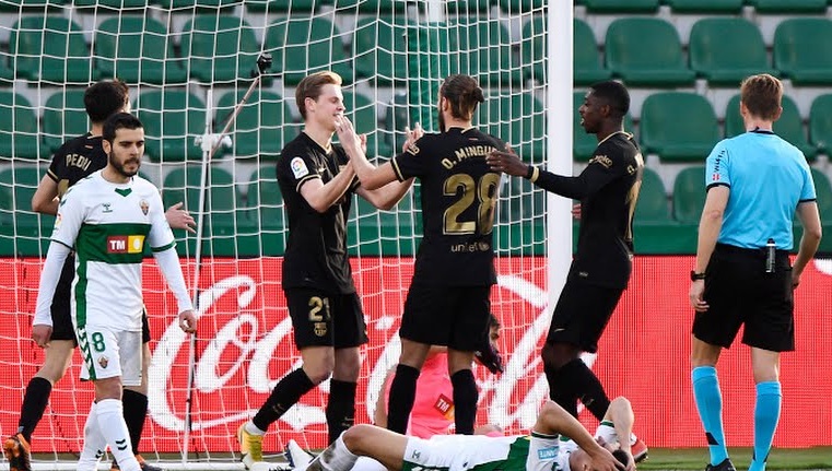Elche 0-2 Barcelona: Blaugrana Tetap Bertaji Tanpa Lionel Messi