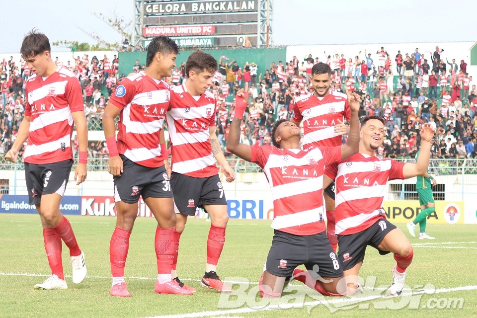 Gol Cepat Jadi Kunci Keberhasilan Madura United Taklukkan Persebaya