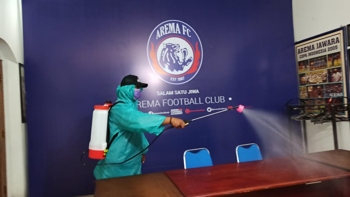Cegah Virus Corona, Arema FC Lakukan Disinfektan
