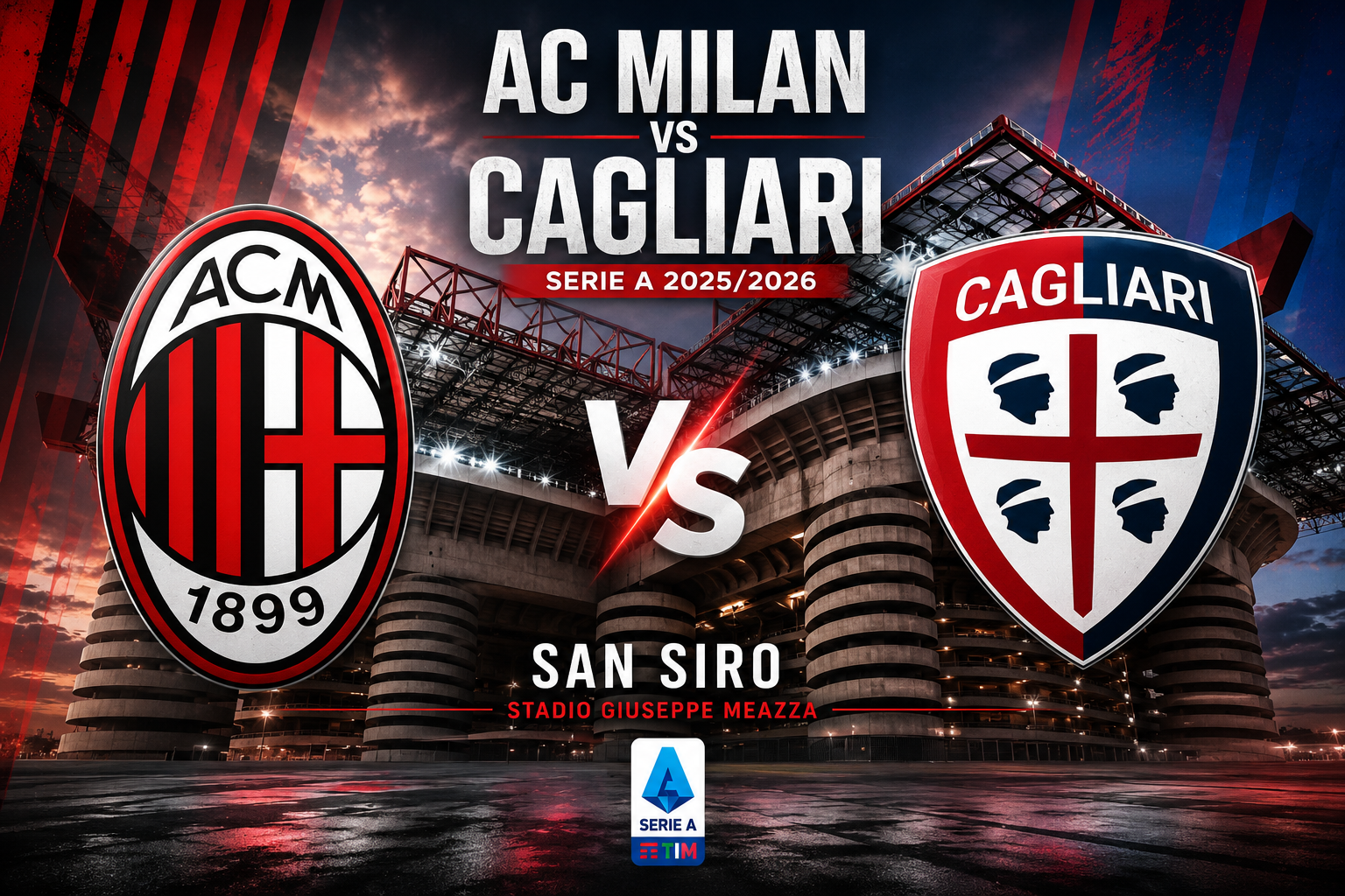 Prediksi dan Statistik AC Milan vs Cagliari: Menang untuk Lebih Aman