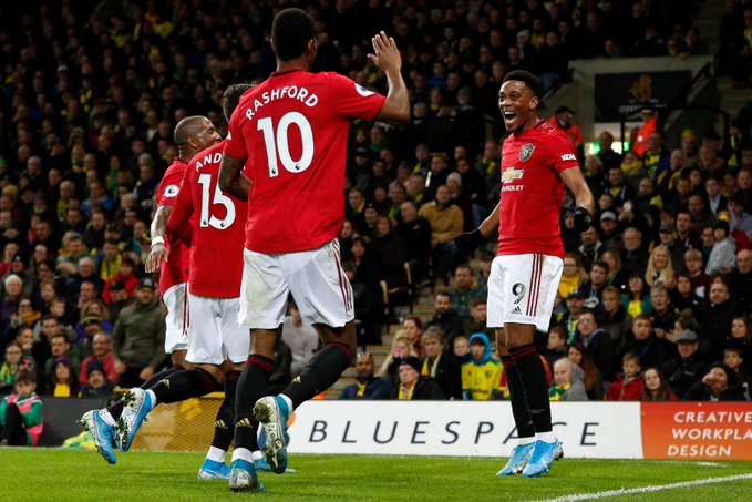 Norwich City 1-3 Manchester United: Dua Penalti Gagal, Setan Merah Pulang Bawa Tiga Poin
