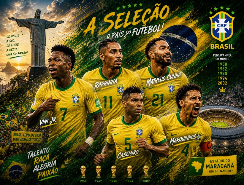 Profil Tim Kandidat Juara Piala Dunia 2026: Timnas Brasil, Menanti Racikan Carlo Ancelotti