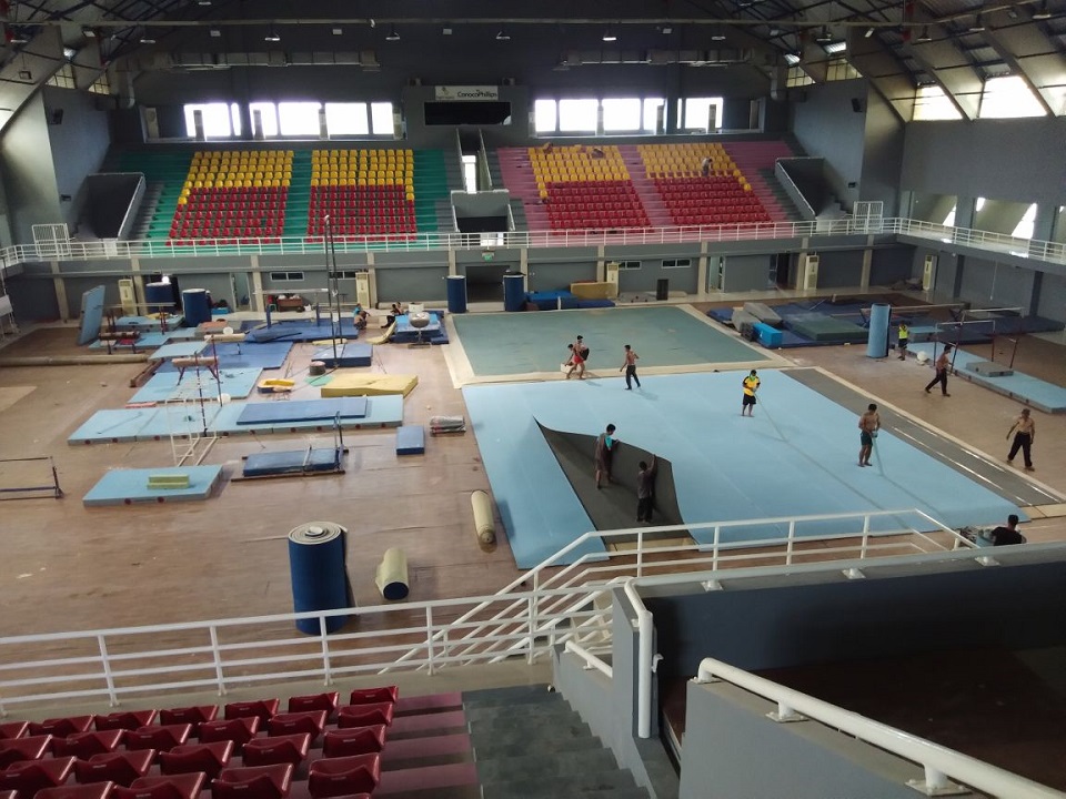 Jelang Asian Games 2018, Peralatan Senam Dipindahkan ke Venue Aquatic