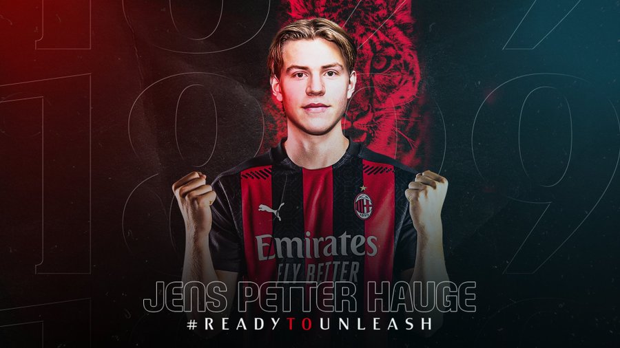 Diresmikan AC Milan, Jens Petter Hauge Pilih Nomor Punggung 15