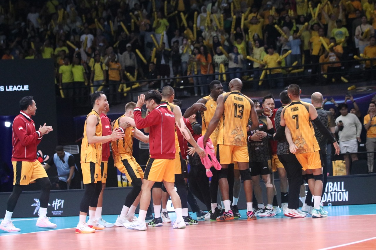Jakarta Bhayangkara Presisi di final AVC Men's Volleyball Champions League 2026. (PBVSI)