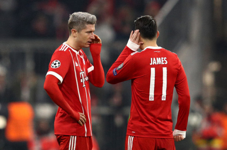 Bayern Munchen Tolak Ide Tukar James Rodriguez dengan Robert Lewandowski