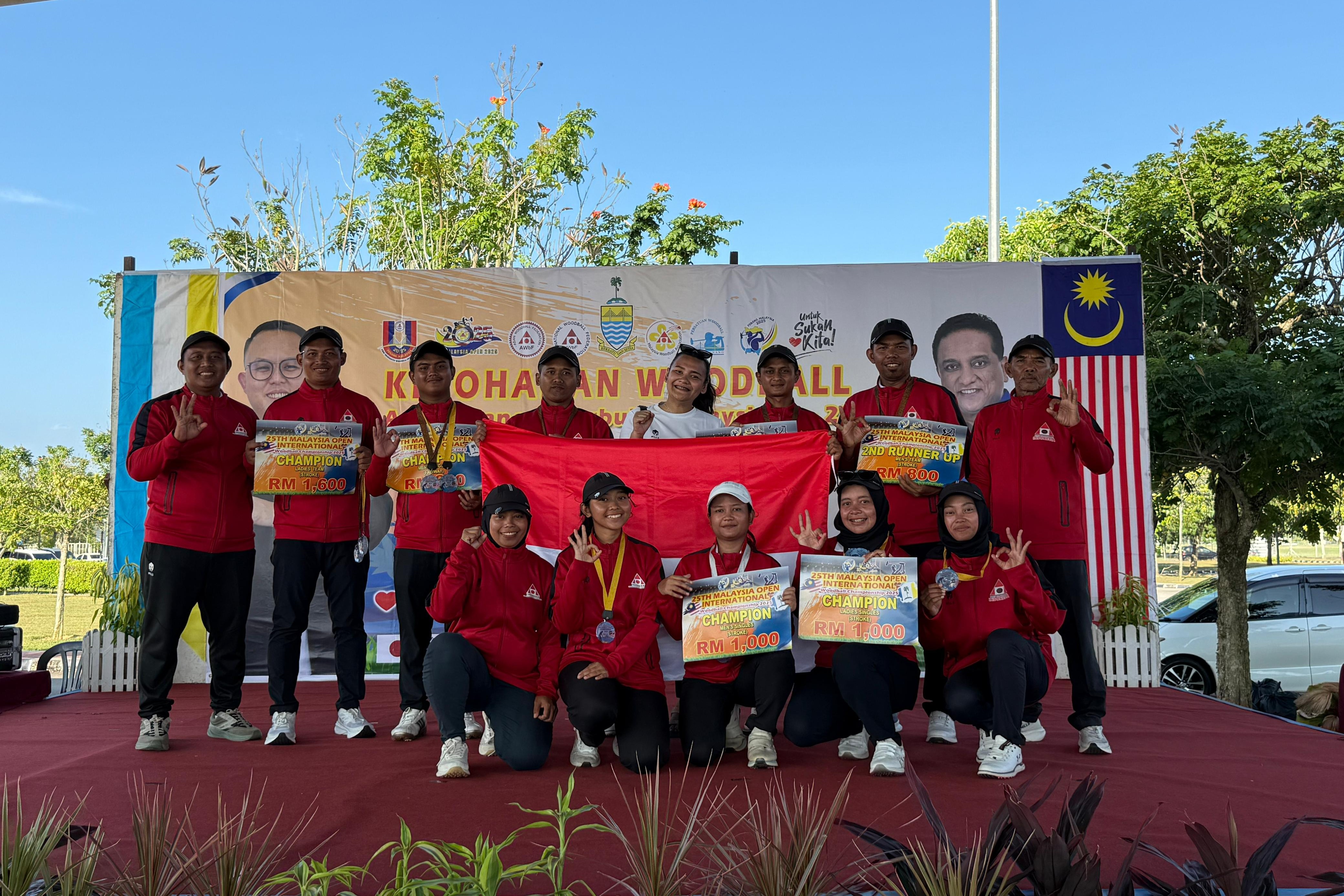 Sabet 6 Medali Emas, Tim Woodball Indonesia Juara Umum di Malaysia Open 2025