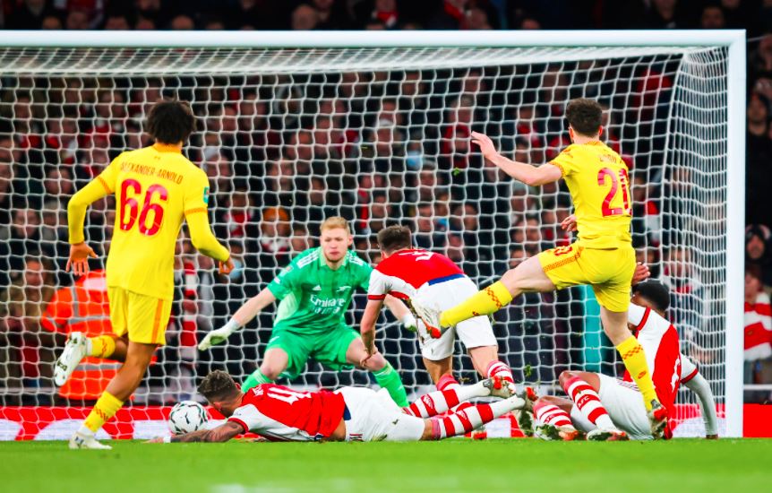 Arsenal 0-2 Liverpool: Diogo Jota Gemilang, The Reds Tantang Chelsea di Final
