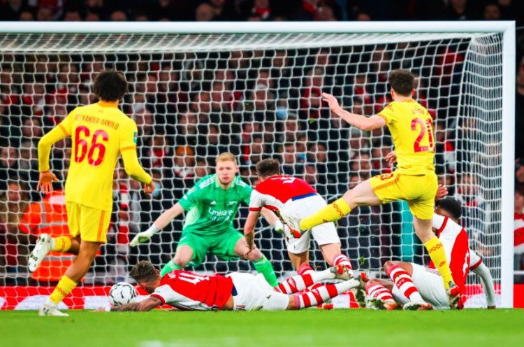 Arsenal 0-2 Liverpool: Diogo Jota Gemilang, The Reds Tantang Chelsea di Final