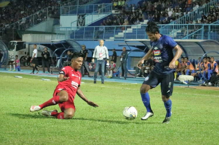Hasil Liga 1 2019: Persipura Menang Tipis di Lampung, Arema FC Susah Payah Kalahkan Semen Padang