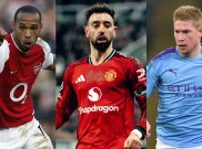 Sukses Lewati David Beckham, Bruno Fernandes Kini Kejar Rekor Kevin De Bruyne dan Thierry Henry