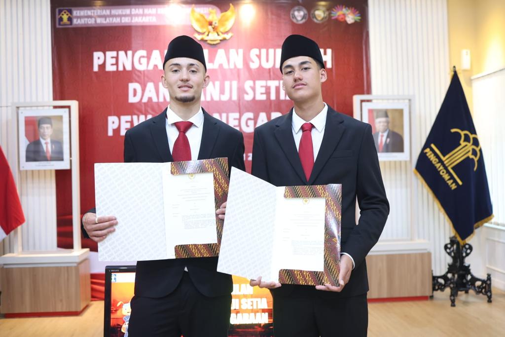 Ivar Jenner dan Rafael Struick Resmi Jadi WNI, Erick Thohir Sebut Persaingan Timnas Makin Kompetitif