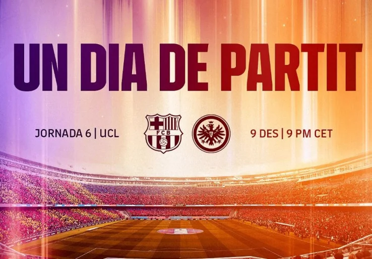 Jadwal Live Streaming Liga Champions Barcelona vs Eintracht Frankfurt, Tayang Rabu (10/12) Pukul 03.00 WIB