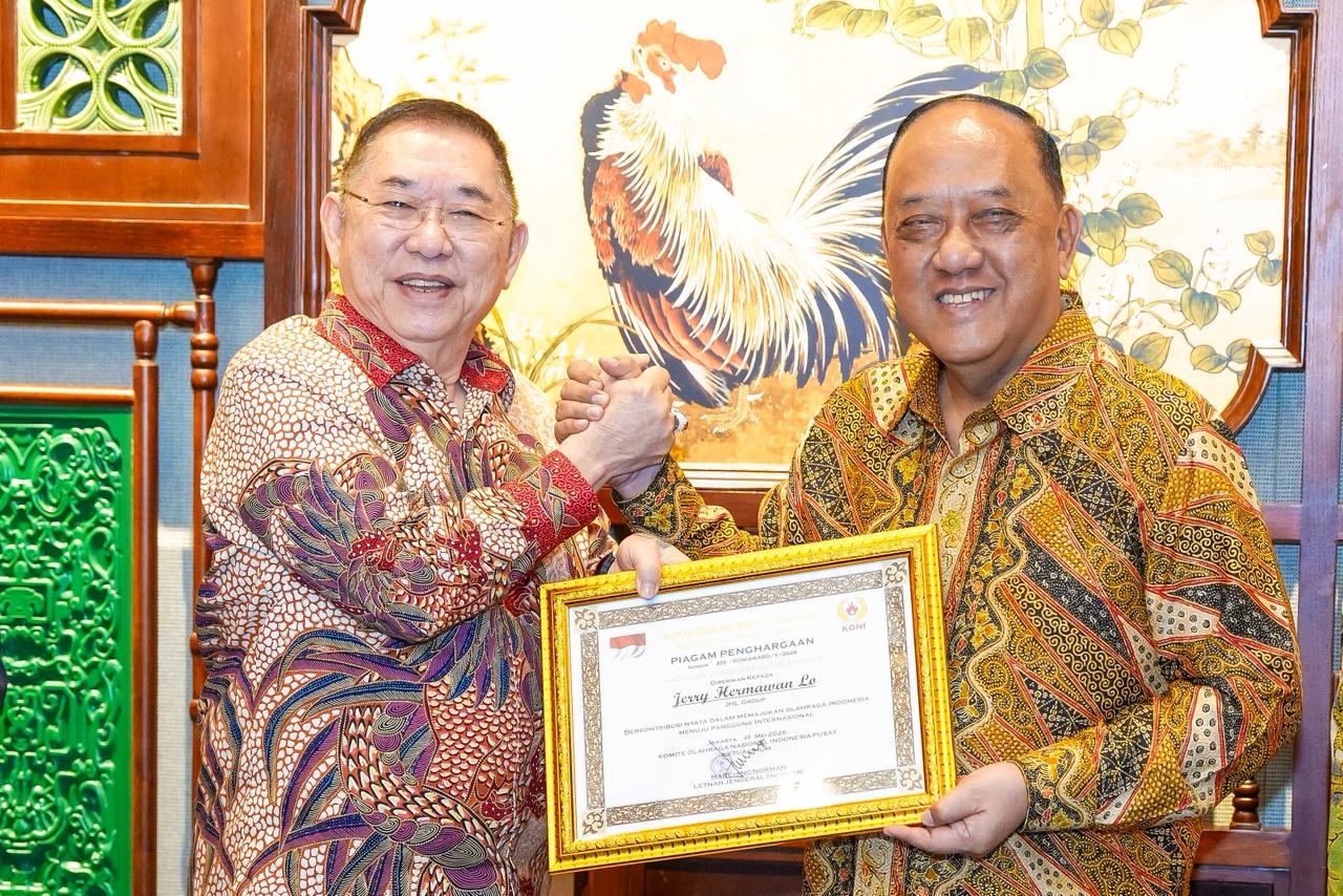 Berkontribusi Besar untuk Dunia Olahraga, Jerry Hermawan Lo Dapat Penghargaan Tokoh Peduli Olahraga dari KONI