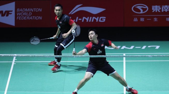 Babak Kedua Fuzhou China Open 2019: Menang Duel Sengit, Ahsan/Hendra Susul Kevin/Marcus