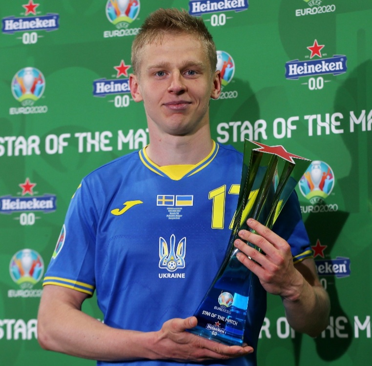Bintang Laga Swedia Vs Ukraina: Oleksandr Zinchenko, Pembeda Zhovto-Blakytni