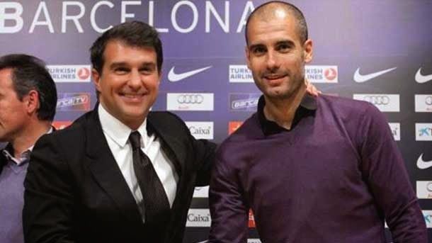 Joan Laporta Lebih Suka Barcelona Dilatih Guardiola ketimbang Xavi Hernandez
