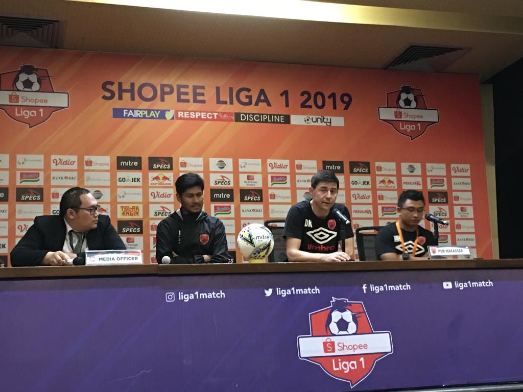 Pelatih PSM Makassar Bersyukur Tak Sampai Kalah dari Persija Jakarta