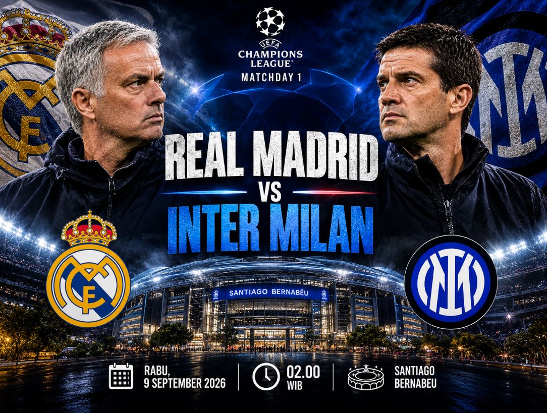 Prediksi Skor dan Link Live Streaming Real Madrid vs Inter Milan: Mantan Terindah Jose Mourinho