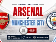 Cara Menonton dan Link Streaming Arsenal vs Manchester City di Community Shield, Minggu 16 Agustus 2026 Pukul 21.00 WIB