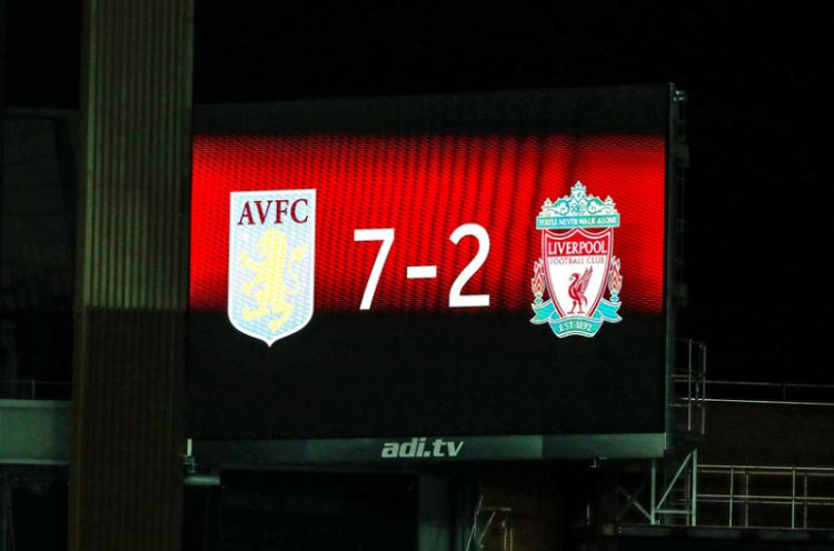 Kalah 2-7 dari Aston Villa, Liverpool Ulangi Catatan Kelam Berusia 67 Tahun