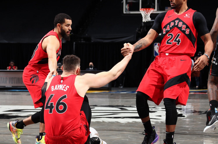 Hasil NBA: Raptors Bikin Big Three Nets Tak Berkutik