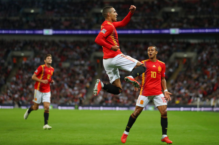 Hasil Pertandingan UEFA Nations League: Spanyol Bekuk Inggris di Wembley, Swiss Pesta Gol