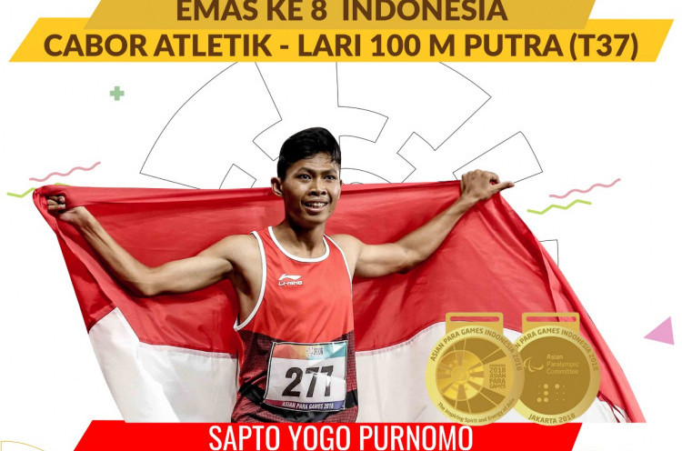 Sapto Yogo Purnomo Kembali Persembahkan Medali Emas Asian Para Games 2018 untuk Indonesia